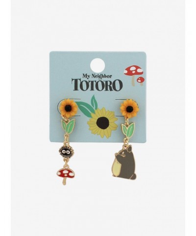 Studio Ghibli My Neighbor Totoro Sunflower Mismatch Earrings $3.86 Earrings
