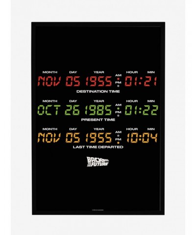 Back To The Future Delorean Time Destinations Framed Poster $35.16 Posters
